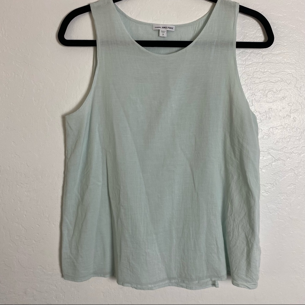 James Perse Washable Silk Flyaway Tank 3 Large